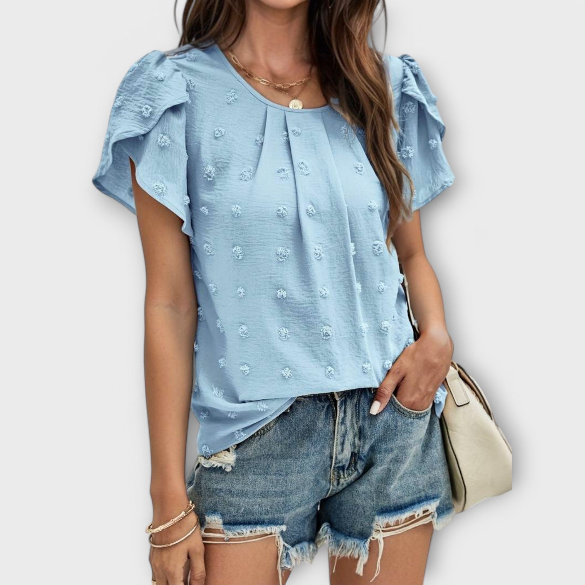 Alja – Elegantna blusa od svile s čipkastim detaljima