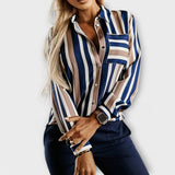 Alja – Elegantna bluzica na prugice od pamuka