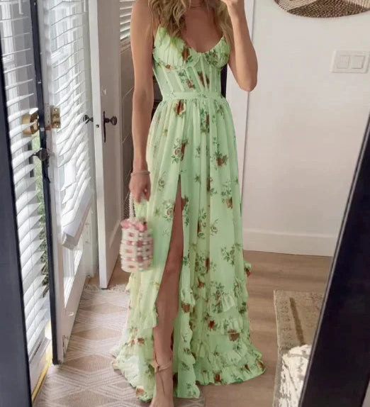 Maja – Elegantna midi haljina s cvjetnim uzorkom
