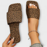 Kaja – Elegantni ravni mokasini s leopard uzorkom