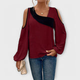 Alja – Elegantna bluza s kvadratnim izrezom od svile