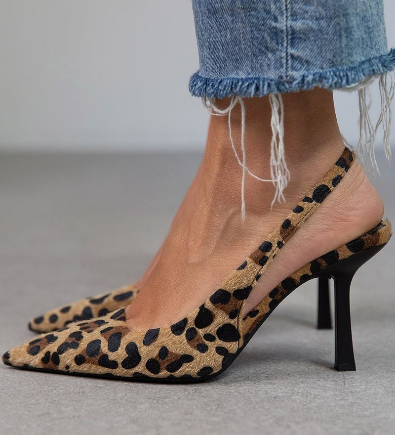 Simona – Elegantne salonke s uzorkom leoparda i šiljastim vrhom