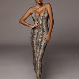 Nika – Elegantna haljina s leopard uzorkom