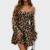 Lara – Elegantna haljina s leopard uzorkom od svile
