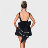 Lara – Elegantan mini haljina s biserima od svile