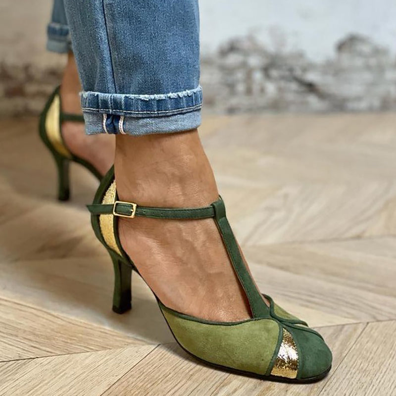 Simona – Elegantne patike u patchworku s T trakicom