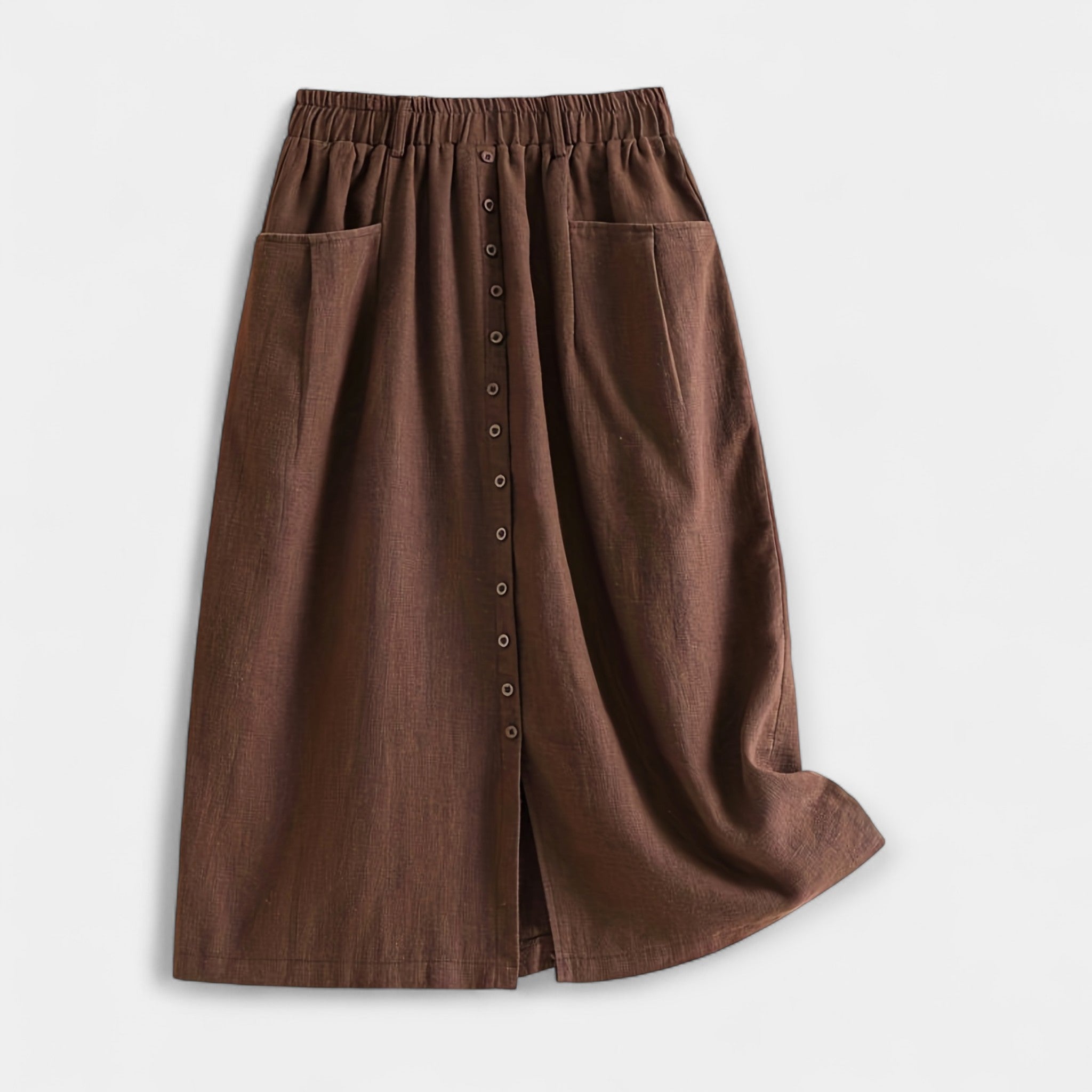 Marija – Elegantan midi suknja od svile s pranjem