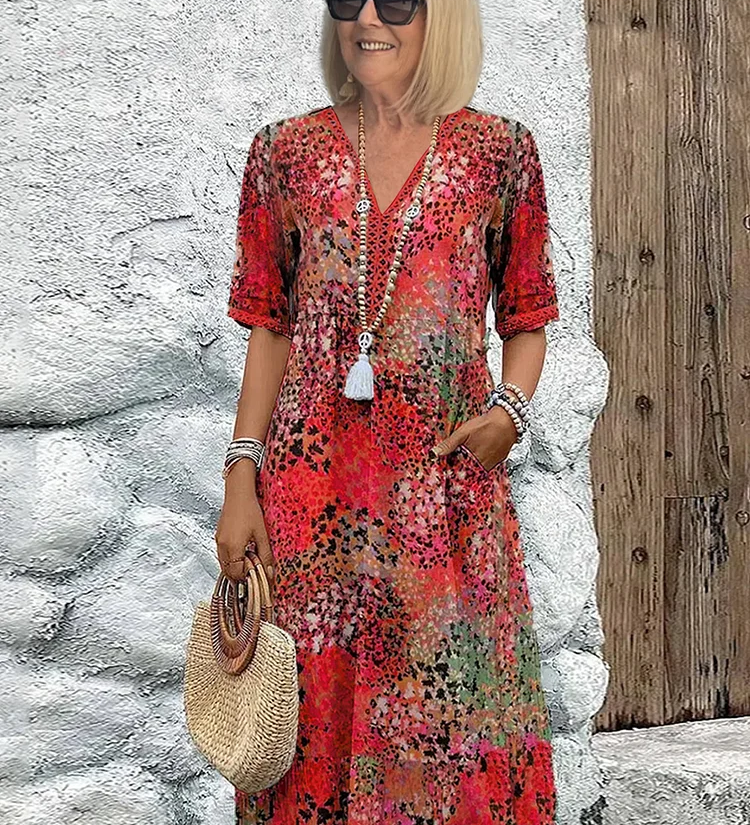 Anja – Elegantan midi haljina od svile s čipkastim detaljima