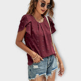 Alja – Elegantna blusa od svile s čipkastim detaljima
