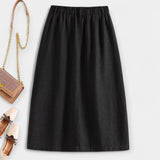Marija – Elegantan midi suknja od svile s pranjem
