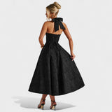 Katarina – Elegantan midi haljina s teksturom od svile