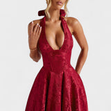Katarina – Elegantan midi haljina s teksturom od svile