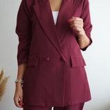 Bojana – Elegantni midi set od svile u burgundcu