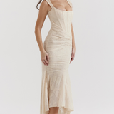 Nika – Lepršava Maxi Haljina od Svile s Elegancijom