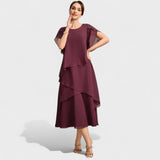 Katarina – Midi Haljina od Svile s Elegantnim Čipkastim Detaljima
