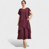 Nika – Midi Haljina od Svile s Elegantnim Detaljima