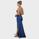 Maja – Elegantan midi haljina od plavog satena