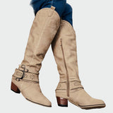 Klara – Elegancija retro kožnih cowboy čizama