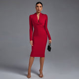 Katarina – Elegantna Haljina s Dugim Rukavima od Svile