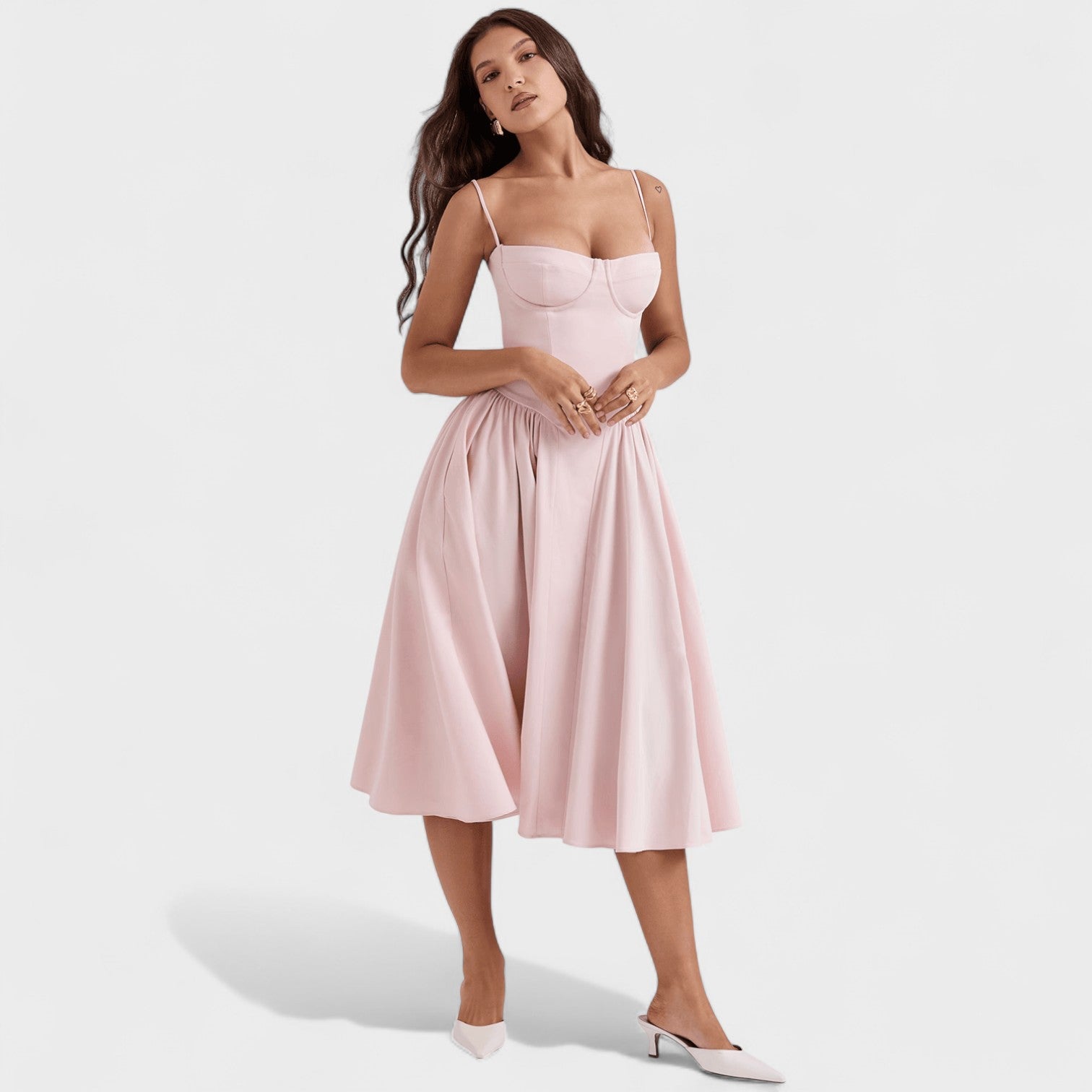 Katarina – Elegantna haljina s korzetom od čipke