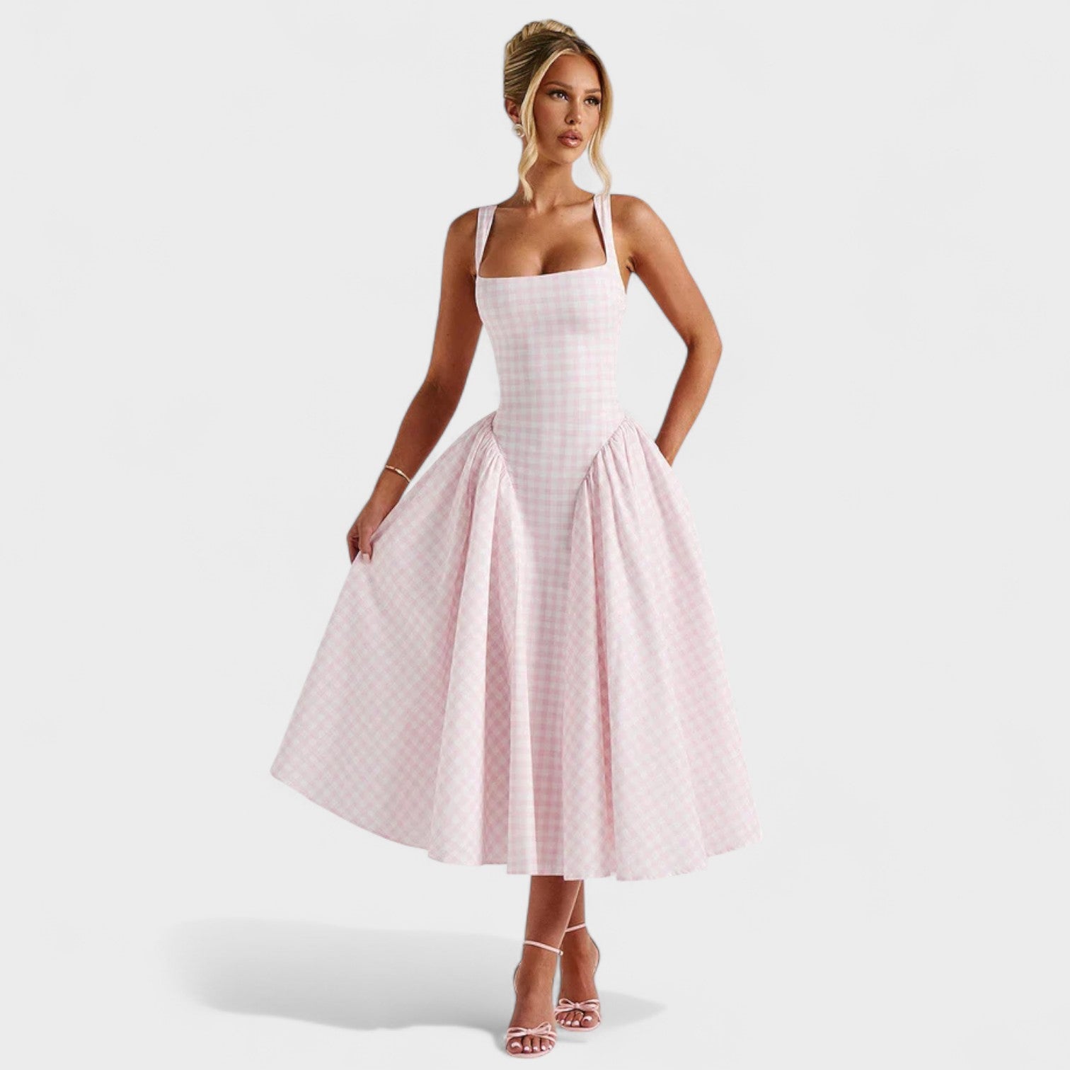 Nika – Elegantan midi haljina od čipke