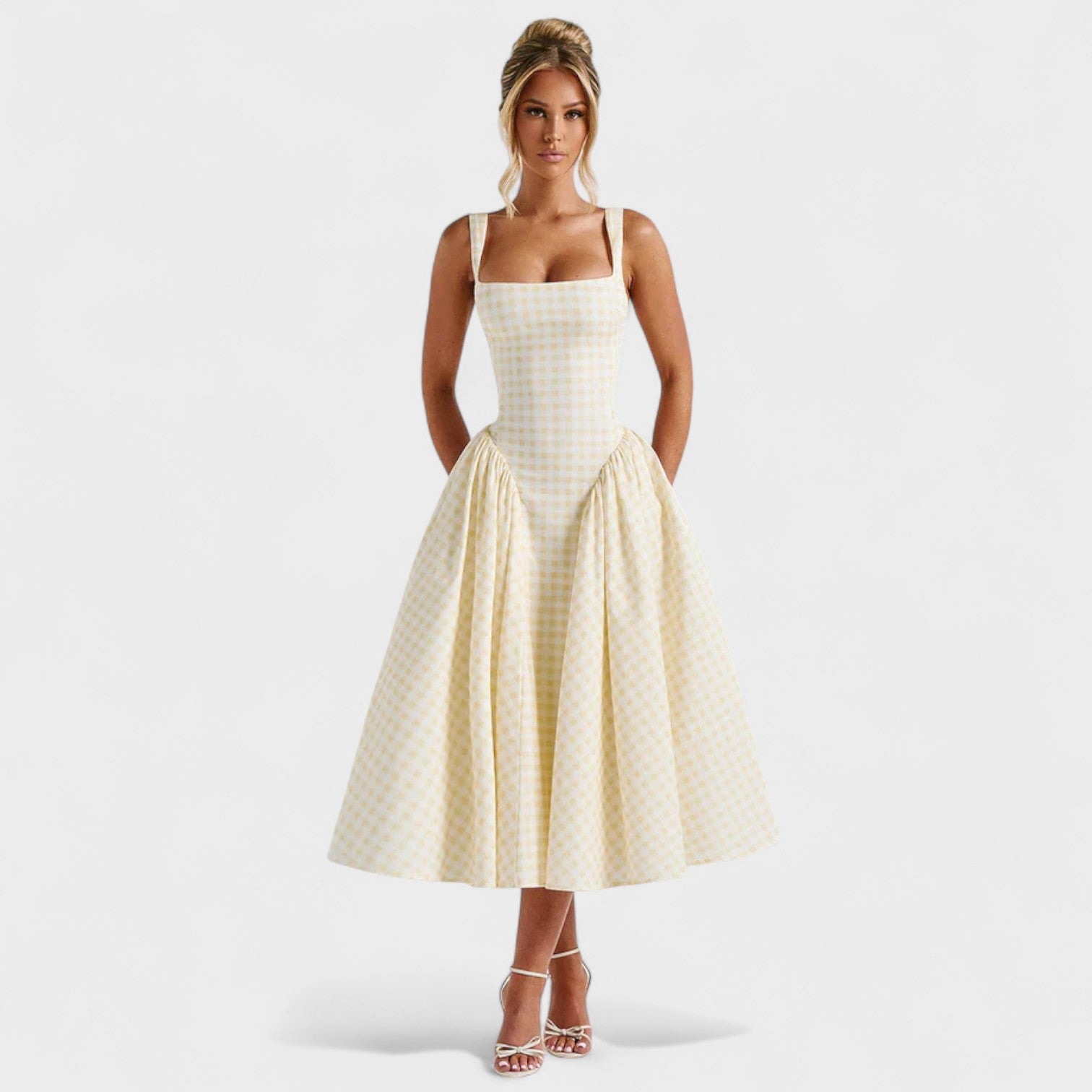 Nika – Elegantan midi haljina od čipke